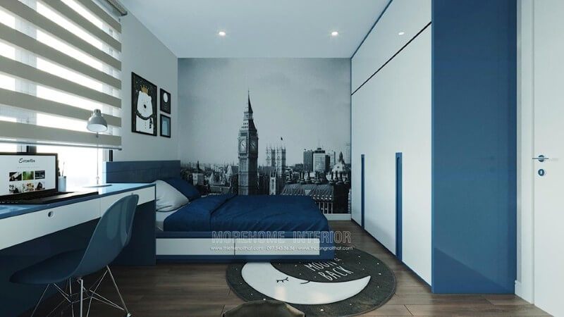 Mẫu thiết kế nội thất phòng ngủ cho căn hộ hiện đại và tinh tế.